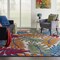 Homeroots 8 x 11 ft. Multi Color Leaves Indoor & Outdoor Area Rug 384947 - alternate 3